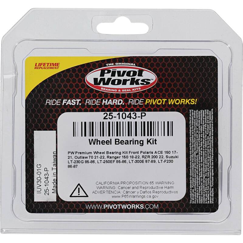 Pivot Works Polaris, Suzuki Wheel Bearing Kit Premium Bearings