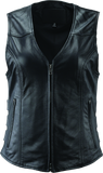 Kuryakyn Leather By River Road Plains Leather Vest Black Womens - Small