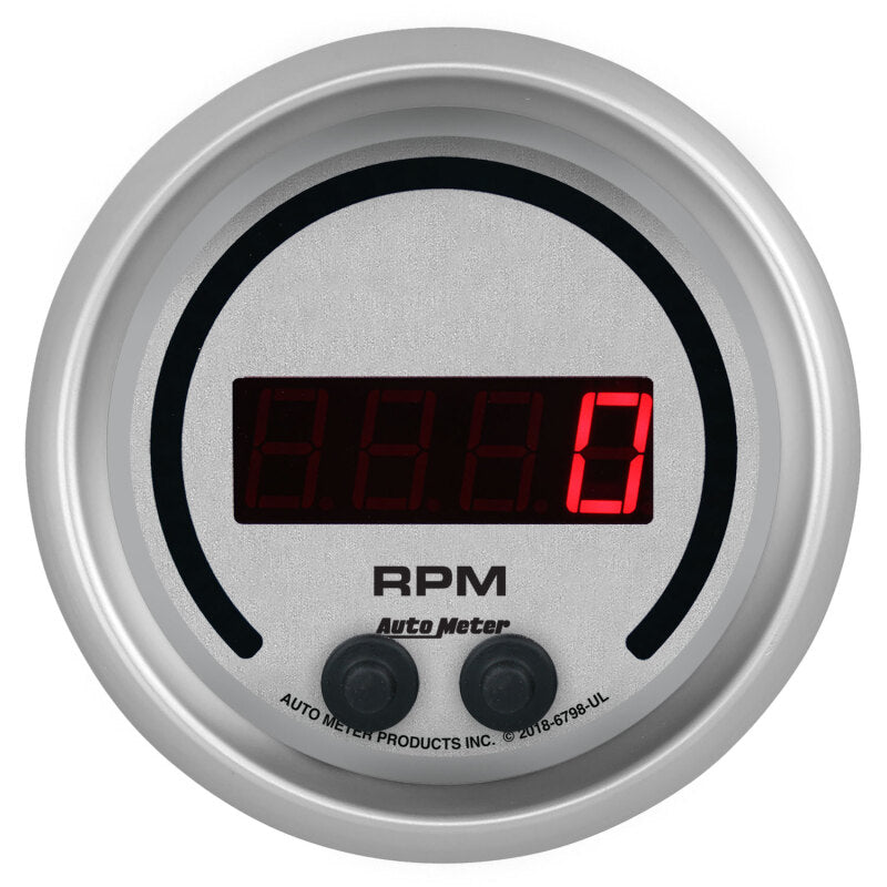 Autometer 85.7mm Silver 0-16K RPM Tachometer Ultra-Lite Elite Digital Gauge