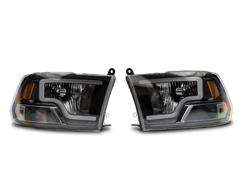 Raxiom 09-18 Dodge RAM 1500 LED Bar Headlights- Black Housing (Clear Lens)