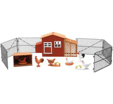 Load image into Gallery viewer, New Ray Toys Country Life Playset Chicken Coop with Chickens