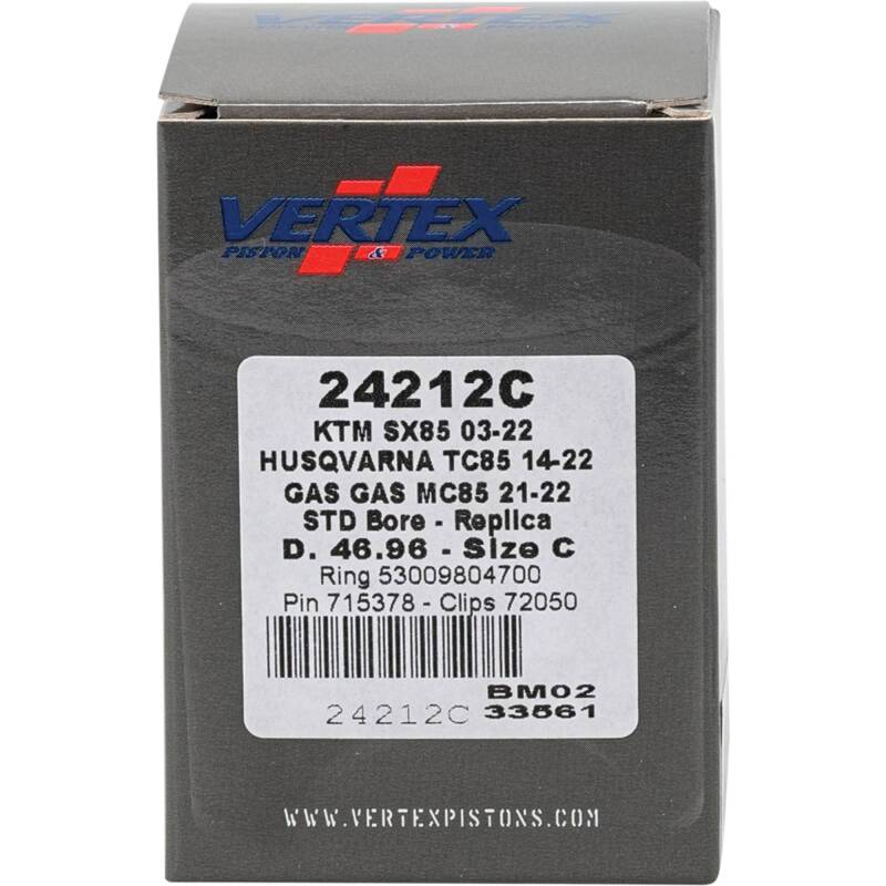 Vertex Pistons 03-24 85 SX/13-24 85 SX BW/13-14 85 SXS Cast Replica Piston Kit