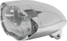 Load image into Gallery viewer, Bikers Choice Chrome Sunray Headlight Bottom Mount Universal Custom 55/60W H4