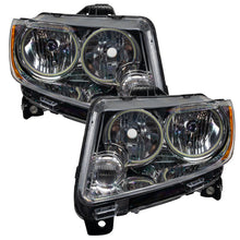 Load image into Gallery viewer, Oracle 11-13 Jeep Grand Cherokee Pre-Assembled Halo Headlights (Non HID) Chrome - Red