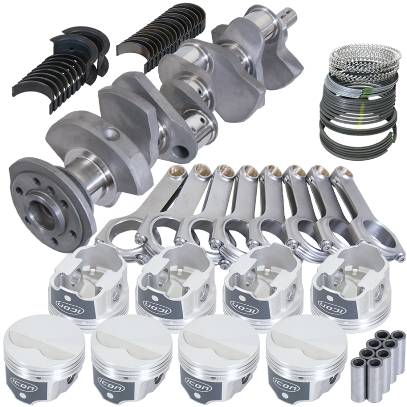 Eagle Chevy 350 3.480in Crank 5.700in H-Beam -3.7cc Flat Top 4.040in Pistons Rotating Assembly