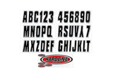 Hardline Boat Lettering Registration Kit 3 in. - 320 Black/Silver