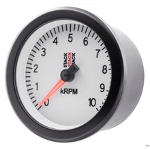 Load image into Gallery viewer, Autometer Stack Sport 88mm 0-10K RPM Tachometer - White