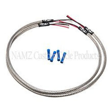 Load image into Gallery viewer, NAMZ Turn Signal Harness 24in. (SS Braided &amp; Clear Coated - For Triple Tree Mounted Signals)