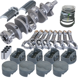 Eagle Ford 289/302 3.250in Crank 5.400in I-Beam Rods -6cc Flat Top 4.125in Pistons Rotating Assembly