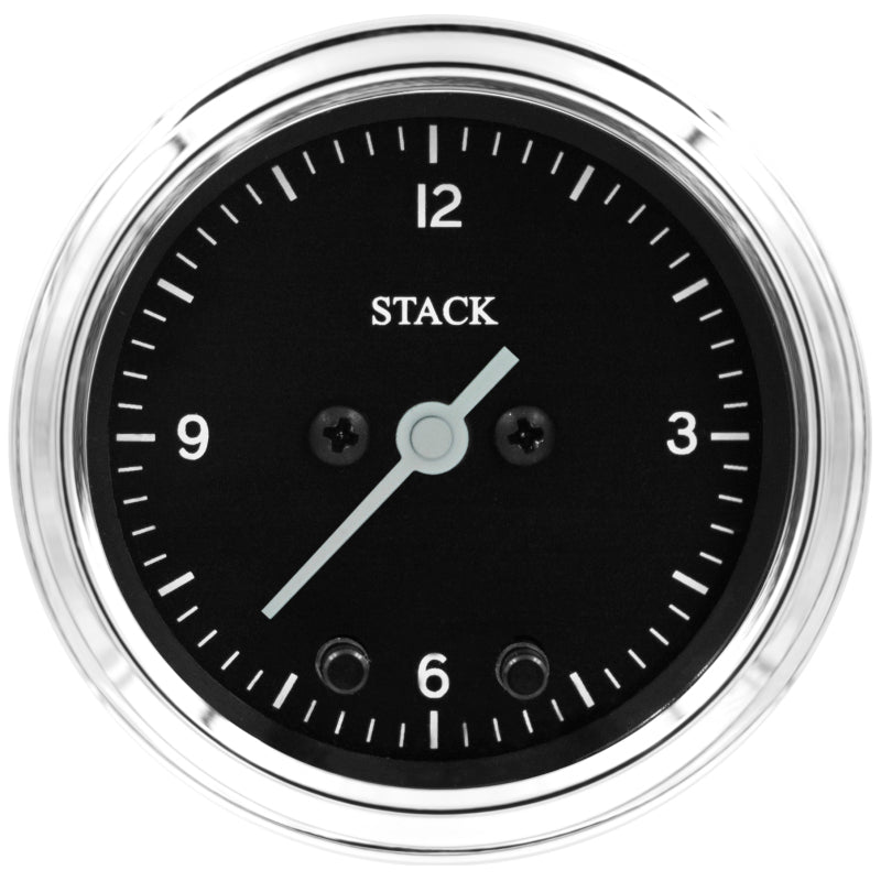 Autometer Stack Analog Clock Gauge - Classic