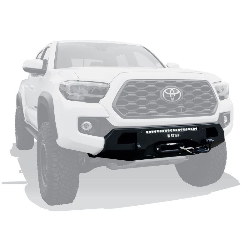 Westin 16-23 Toyota Tacoma Pro-Series Mid Width Front Bumper - Textured Black