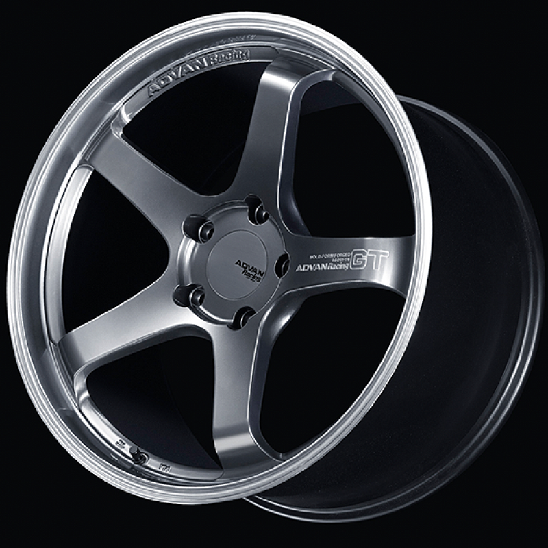 Advan GT for Porsche 19x12.0 / +48 Off / 5x130 / 71.6mm Bore / Machining and Hyper Platinum Black