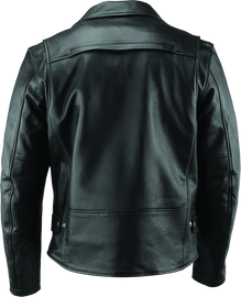 River Road Ironclad Classic Leather Jacket Black - Small