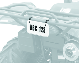 Quadboss ATV License Plate Kit - White