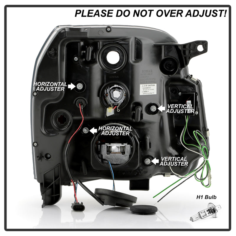 Spyder 07-14 GMC Yukon High-Power LED Headlights - Black (PRO-YD-GY07V2PL-BK)