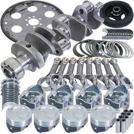 Eagle Chevy 350 1Pc 3.750in Crank 5.700in I-Beam Rod 4.040in Pistons 153 Tooth FP Balanced Assembly