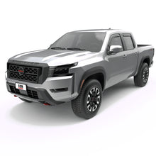 Load image into Gallery viewer, EGR 2022+ Nissan Frontier In Channel Window Visors Front/Rear Set Matte Black Crew Cab