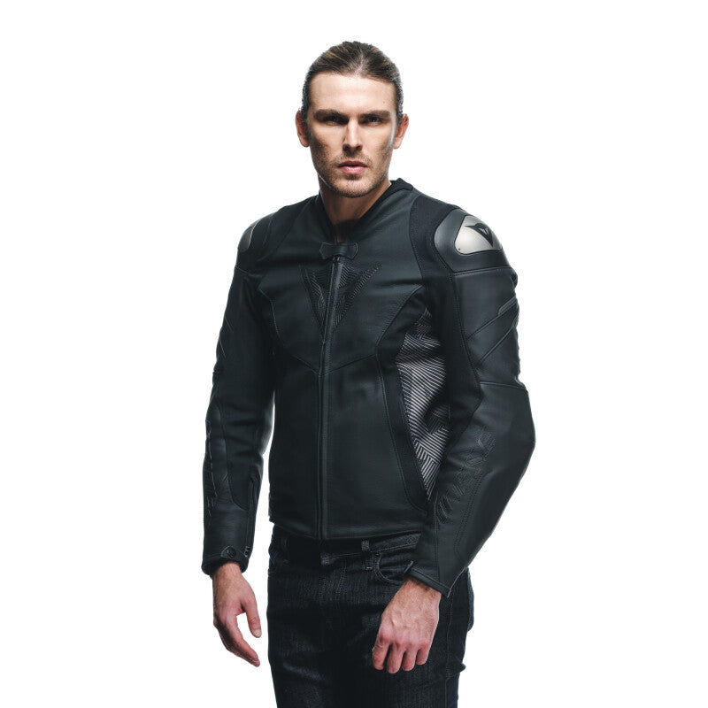 Dainese Avro 5 Leather Jacket Black/Anthracite Size - 50