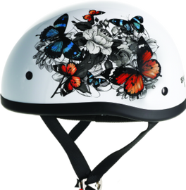 Skid Lids White Rose Original Helmet- Medium