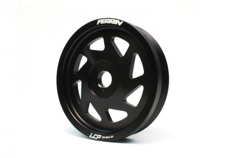 PERRIN 15-18 Subaru WRX / 13-20 BRZ / 14-18 FXT / 13-16 Crosstrek Lightened Crank Pulley - Black - GTR Auto