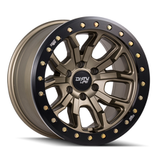 Load image into Gallery viewer, Dirty Life 9303 DT-1 17x9 / 6x139.7 BP / -12mm Offset / 106mm Hub Satin Gold Wheel - Beadlock