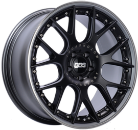 BBS CH-RII 21x10.5 5x112 ET17 CB66.5 Black Center Platinum Lip SS Rim Prot Wheel -82mm PFS/Clip Req