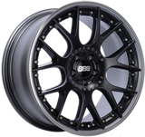 BBS CH-RII 21x10.5 5x112 ET17 CB66.5 Black Center Platinum Lip SS Rim Prot Wheel -82mm PFS/Clip Req
