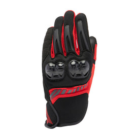 Dainese Mig 3 Air Tex Gloves Black/Red-Lava - 2XL