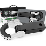 Rhino USA Shackle Hitch Receiver W/ D-Ring (White)