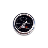 IAG 0-100 PSI Liquid Filled Fuel Pressure Gauge (Black Face).