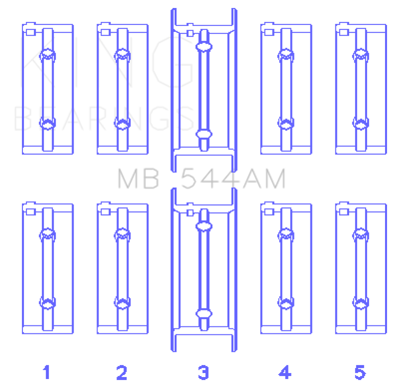 King BMW M10B15/18/20 (Size 0.25) Performance Main Bearing Set