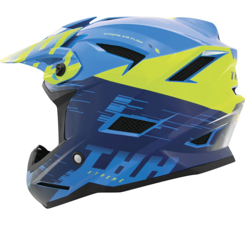 THH Helmets T-42 BMX Xtreme  Blue/Yellow - XS