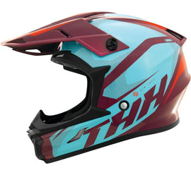 THH Helmets T710XR Airtech Burgundy/Blue Youth - Medium