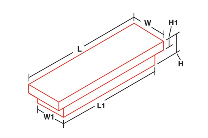 Dee Zee Universal Tool Box - Specialty Narrow BT Alum FULLSIZE