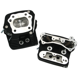 S&S Cycle 84-99 BT Performance Replacement Low Compression 82cc Cylinder Heads - Wrinkle Black