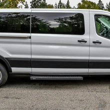 Load image into Gallery viewer, Westin Ford Transit Van 150/250/350 (Single 54in Pass Door) Grate Steps Running Boards - Tex. Blk
