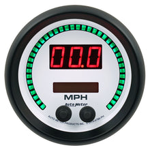 Load image into Gallery viewer, Autometer 85.7mm White Switchable 260 MPH / 260 KM/H Speedometer Phantom Elite Digital Gauge