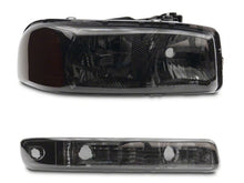 Load image into Gallery viewer, Raxiom 99-06 GMC Sierra 1500 Axial Series OEM Crystal Rep Headlights- Chrome Housing- Smoked Lens