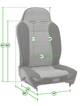 Load image into Gallery viewer, PRP 97-02 Jeep Wrangler TJ High Back Enduro Reclining Suspension Seats Kit- Gray