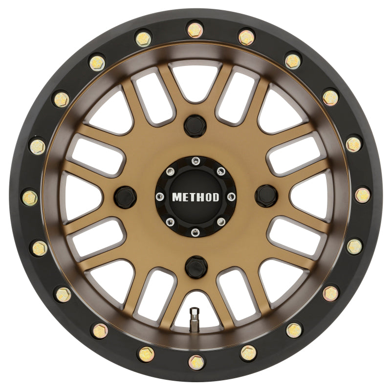 Method MR406 UTV Beadlock 14x8 4+4/-2mm Offset 4x156 132mm CB Method Bronze w/Matte Black Ring Wheel