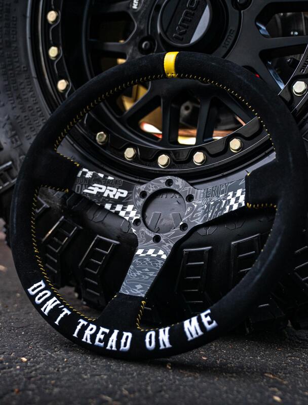PRP Deep Dish Suede Steering Wheel - Dont Tread on Me