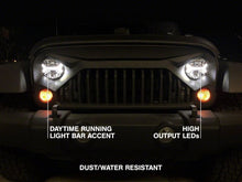 Load image into Gallery viewer, Raxiom07-18 Jeep Wrangler JK LED Halo Projector Headlights- Chrome Housing (Clear Lens)