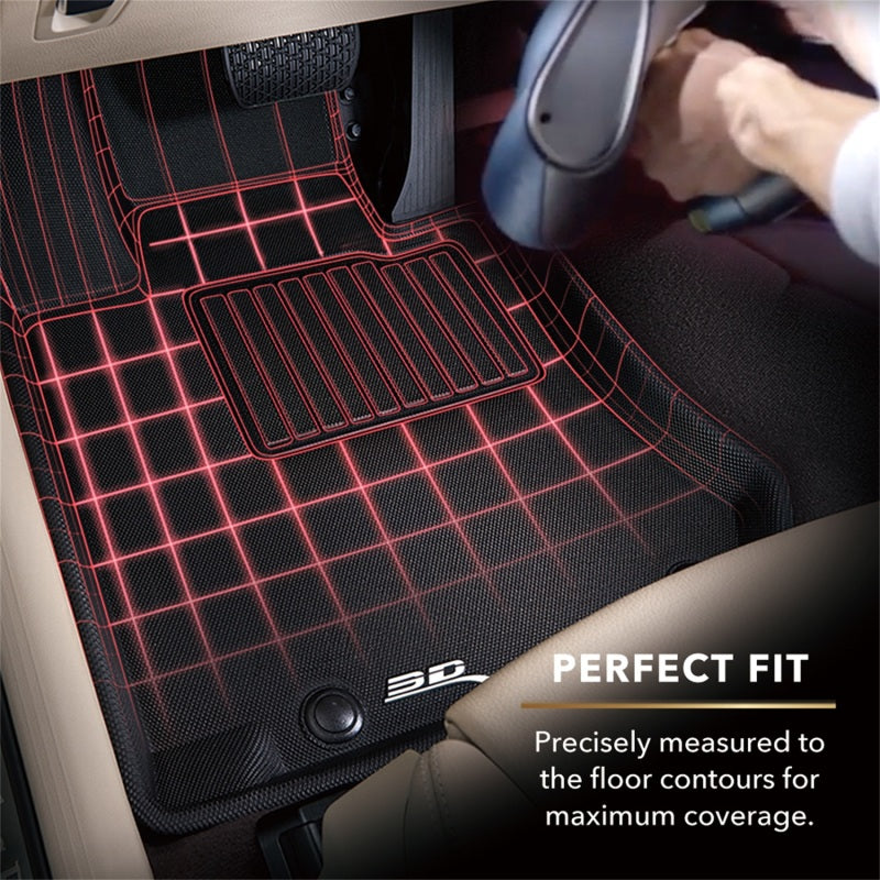 3D MAXpider Custom Fit KAGU Floor Mat (BLACK) Compatible for PORSCHE BOXSTER/CAYMAN/718 2013-2023 -