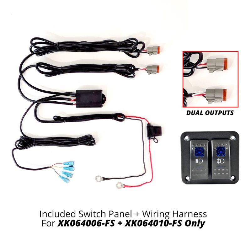 XK Glow Razor Light Bar Fog + Strobe Kit 10in