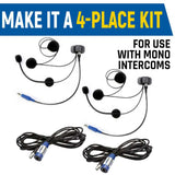 Rugged Radios Rear Seat Expansion Kit w/ Helmet Kits or Headsets/AlphaBass Headset - Behind the Head