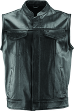 Load image into Gallery viewer, Kuryakyn Leather By River Road Vandal Club Vest Black - Medium