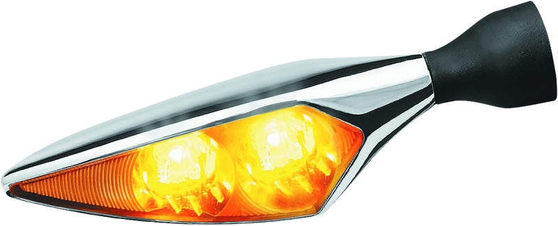 Kuryakyn Rhombus Amber Front Left/ Right Rear Chrome