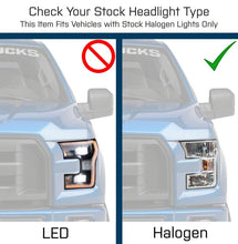 Load image into Gallery viewer, Raxiom 15-17 Ford F-150 Projector Headlights w/ LED Accent- Chrome Housing (Clear Lens)