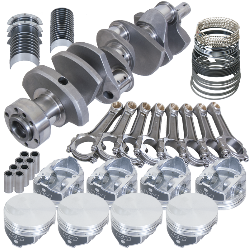 Eagle Chevy 454 1Pc 4.250in Crank 6.385in I-Beam Rod -3cc Flat Top 4.350in Pistons Rotating Assembly