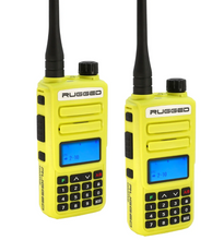Load image into Gallery viewer, Rugged Radios 2 PACK - Rugged GMR2 PLUS - GMRS / FRS Two Way Handheld Radios Safety Yellow